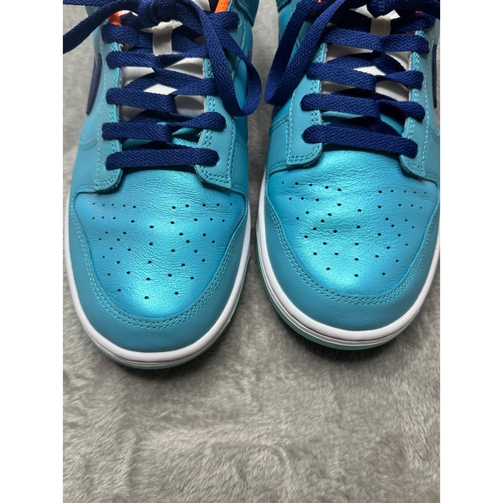 Nike Dunk Low SE Mens 10 Baltic Blue Total Orange Sneakers HQ1538-416 - Picture 3 of 7